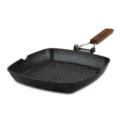 ΤΗΓΑΝΙ - ΓΚΡΙΛΙΕΡΑ NAVA NATURE 10-008-001 (28x28CM / STONE BLACK)